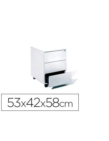 Cajonera metalica rocada con tres cajones serie...