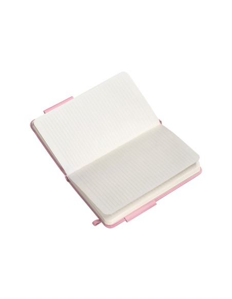 Cuaderno con gomilla antartik notes tapa dura a6 hojas rayas rosa pastel 100 hojas 80 gr fsc