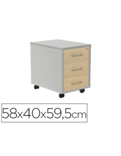 Cajonera rocada con tres...