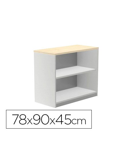 Armario rocada con un estantes serie store 78x90x45 cm acabado gris/haya