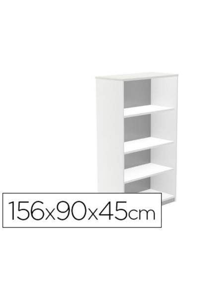 Armario rocada con tres estantes serie store 156x90x45 cm acabado blanco/blanco