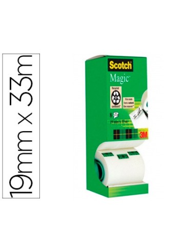 Cinta adhesiva scotch magic invisible 33 m x 19...