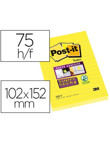 Bloc de notas adhesivas quita y pon post-it...