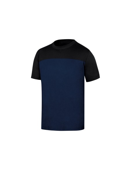 Camiseta de algodon deltaplus color azul/negro talla xxl