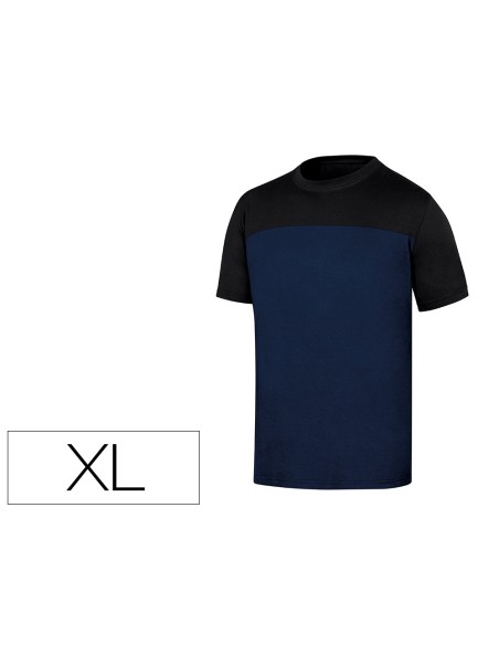 Camiseta de algodon deltaplus color azul/negro talla xl