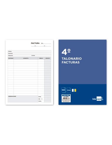 Talonario liderpapel facturas cuarto original...