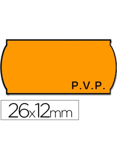 Etiquetas meto onduladas 26x12 mm pvp naranja...