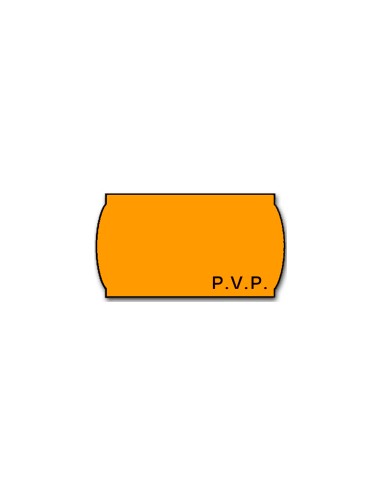 Etiquetas meto onduladas 26x12 mm pvp naranja...