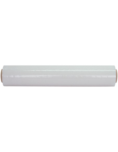 Film extensible q-connect manual ancho 500 mm largo 145 m espesor 23 micras transparente