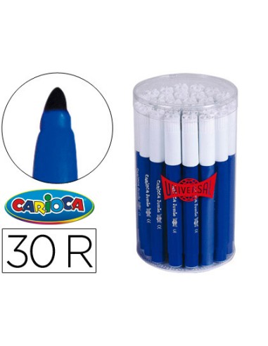 Rotulador carioca jumbo azul punta gruesa bote...