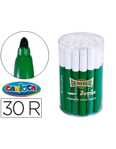 Rotulador carioca jumbo verde punta gruesa bote...