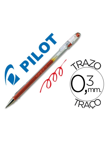 Boligrafo pilot g-1 rojo tinta gel