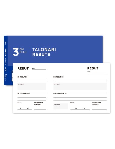 Talonario liderpapel recibos 3/fº original t105...