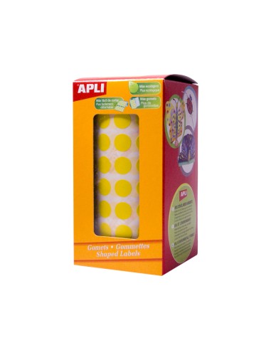 Gomets autoadhesivos circulares 20 mm amarillo...