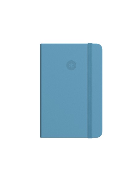 Cuaderno con gomilla antartik notes tapa dura a4 hojas rayas azul claro 100 hojas 80 gr fsc