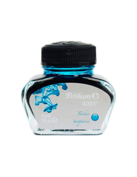 Tinta estilografica pelikan 4001 turquesa bote 30 ml