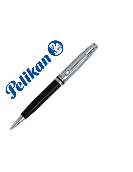Roller pelikan metal jazz color cuerpo negro / plata escritura negra punto m
