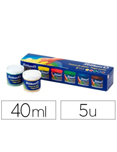 Pintura a dedos pelikan 40 ml cd/40s caja de 5...