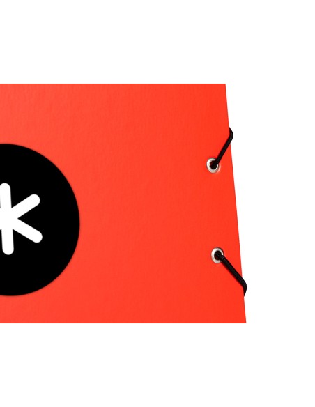 Carpeta antartik gomas a4 3 solapas carton forrado color roja