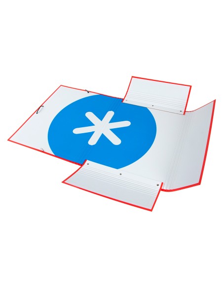 Carpeta antartik gomas a4 3 solapas carton forrado color roja