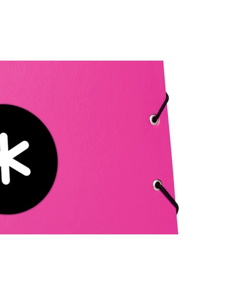 Carpeta antartik gomas a4 3 solapas carton forrado color rosa