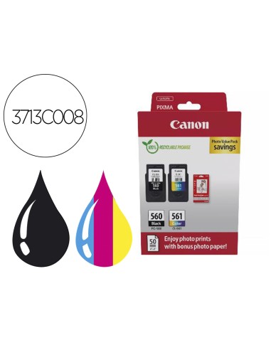 Ink-jet canon photo value pack pg-560 + cl561 +...