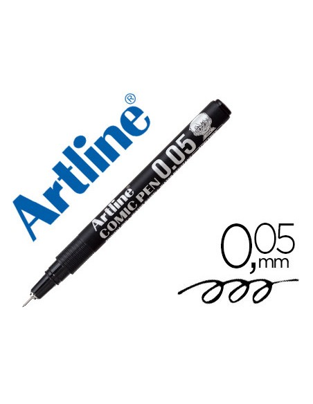 Rotulador artline calibrado micrometrico negro comic pen ek-2805 punta poliacetal 0,05 mm resistente al agua