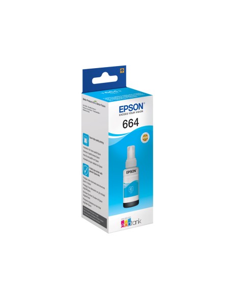 Tinta epson t6642 et2500/2550/ /14000/l475/565/575/4500 cian botella 70 ml 6.500 pag