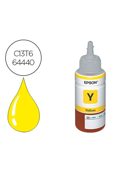 Tinta epson t6644 et2500/2550/ /14000/l475/565/575/4500 amarillo botella 70 ml 6.500 pag