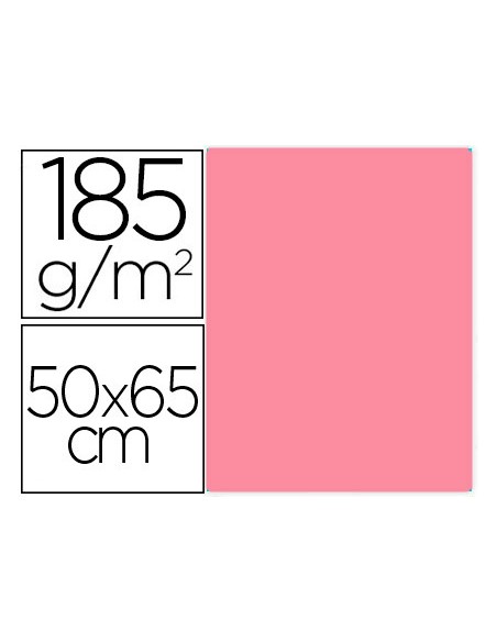 Cartulina guarro rosa chicle 50x65 cm 185 gr
