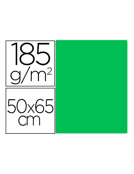 Cartulina guarro kiwi 50x65 cm 185 gr