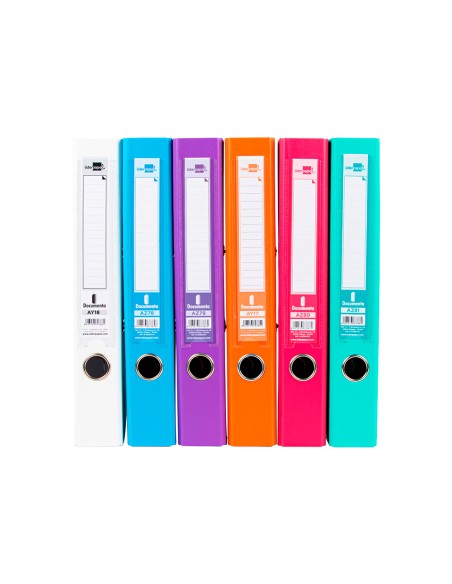Archivador de palanca liderpapel a4 documenta forrado pvc con rado lomo 52 mm colores surtidos trending