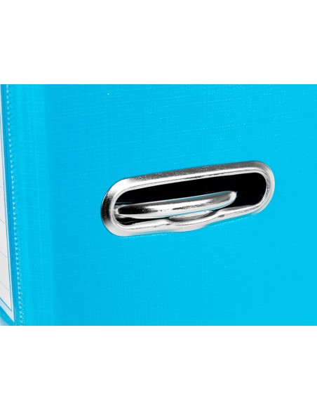Archivador de palanca liderpapel folio documenta forrado pvc con rado lomo 52 mm celeste compresor metalico