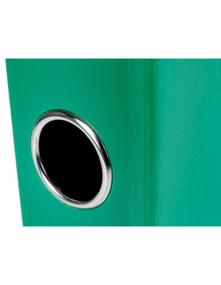 Archivador de palanca liderpapel folio documenta forrado pvc con rado lomo 52 mm verde compresor metalico