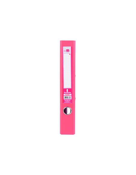 Archivador de palanca liderpapel a4 documenta forrado pvc con rado lomo 52 mm rosa compresor metalico