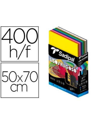 Cartulina sadipal 50x70 cm lisa y rugosa...