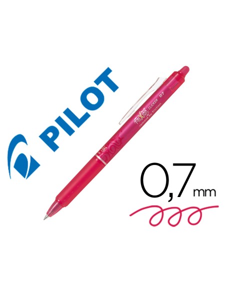 Boligrafo pilot frixion clicker borrable 0,7 mm color rosa