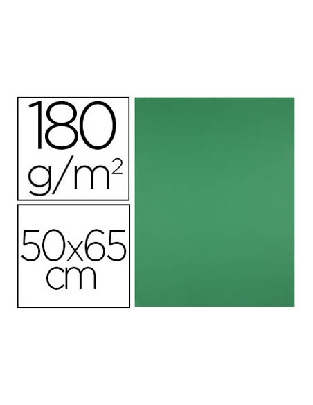 Cartulina liderpapel 50x65 cm 180g/m2 verde navidad paquete de 25 hojas