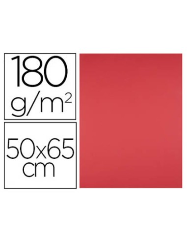 Cartulina liderpapel 50x65 cm 180g/m2 rojo...