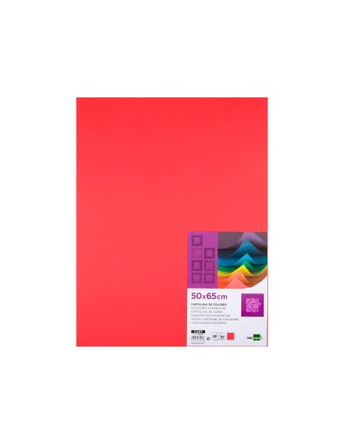 Cartulina liderpapel 50x65 cm 180g/m2 rojo...