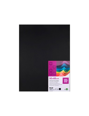 Cartulina liderpapel 50x65 cm 180g/m2 negro...