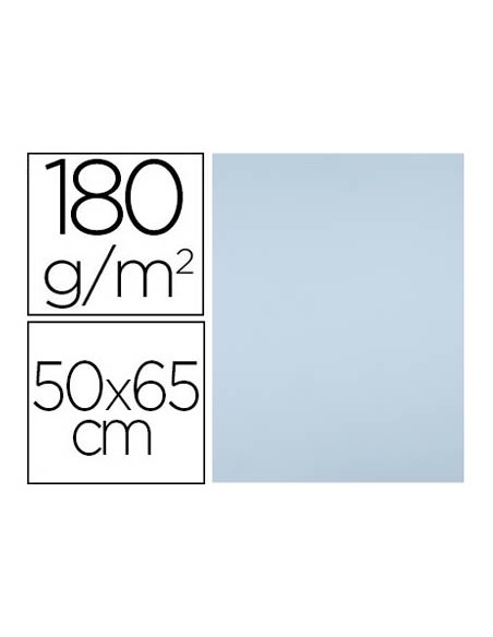 Cartulina liderpapel 50x65 cm 180g/m2 azul paquete de 25 hojas