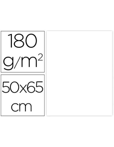 Cartulina liderpapel 50x65 cm 180g/m2 blanco...