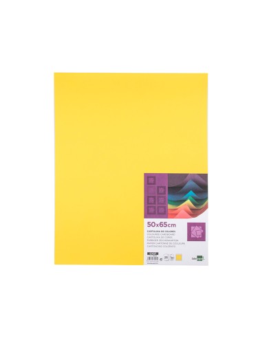 Cartulina liderpapel 50x65 cm 180g/m2 amarillo...