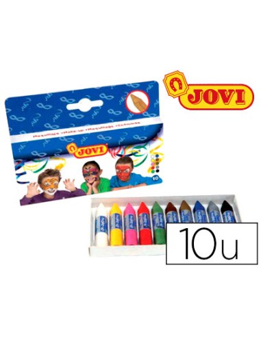 Barra maquillaje jovi caja de 10 colores surtidos