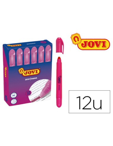 Marcador de cera gel jovi fluorescente rosa...