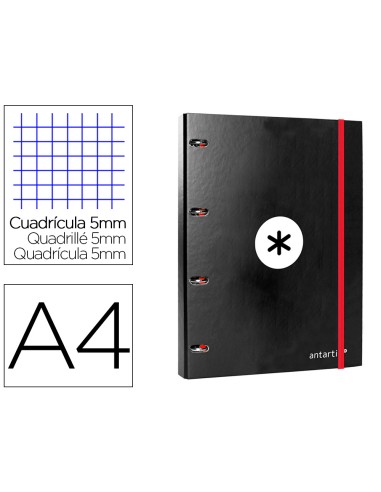 Carpeta con recambio antartik a4 cuadro 5mm...