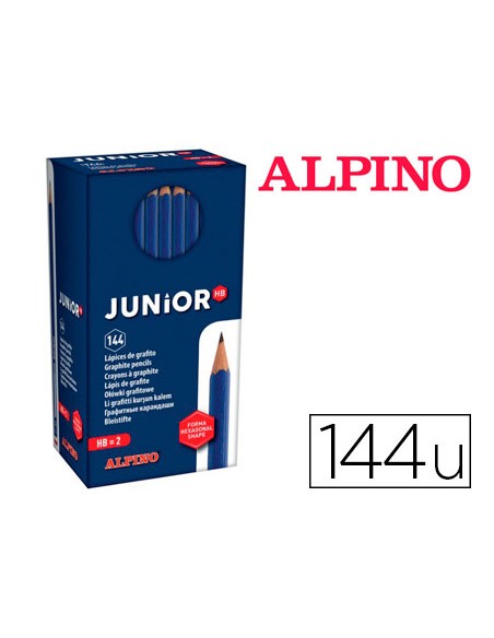 Lapices de grafito alpino junior caja de 144 unidades