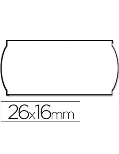Etiquetas meto onduladas 26x16 mm blanca adh.4...