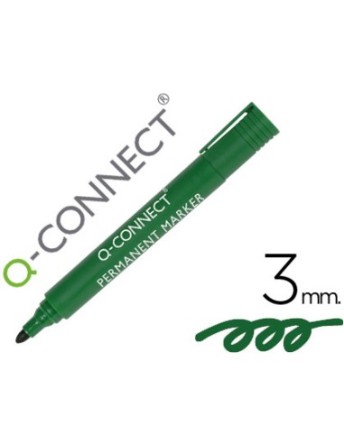 Rotulador q-connect marcador permanente verde...